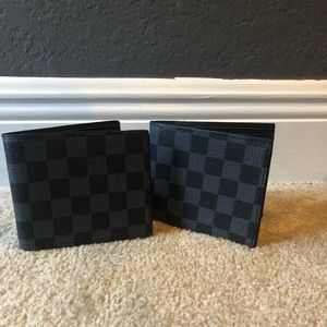 Black checker wallets